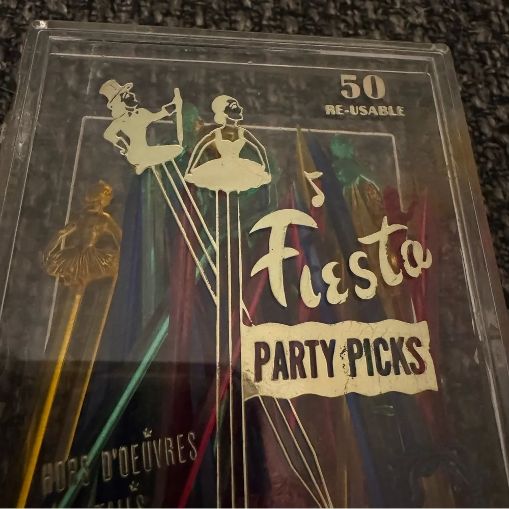 Pelican Fiesta Party Picks Vintage‎ Mid Century Barware Case With 31 Picks